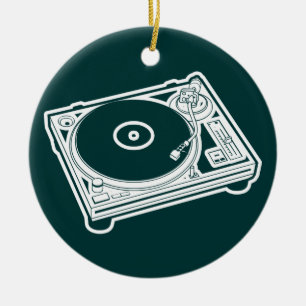 Old School Wax / Turntable Ceramic Ornament