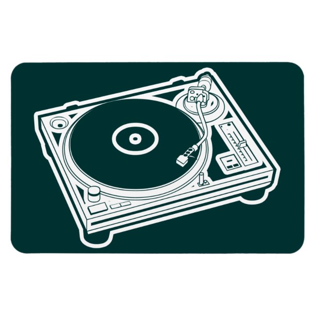 Old School Wax / Turntable Magnet (Horizontal)
