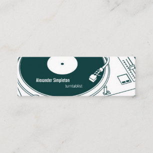 Old School Wax / Turntable Mini Business Card