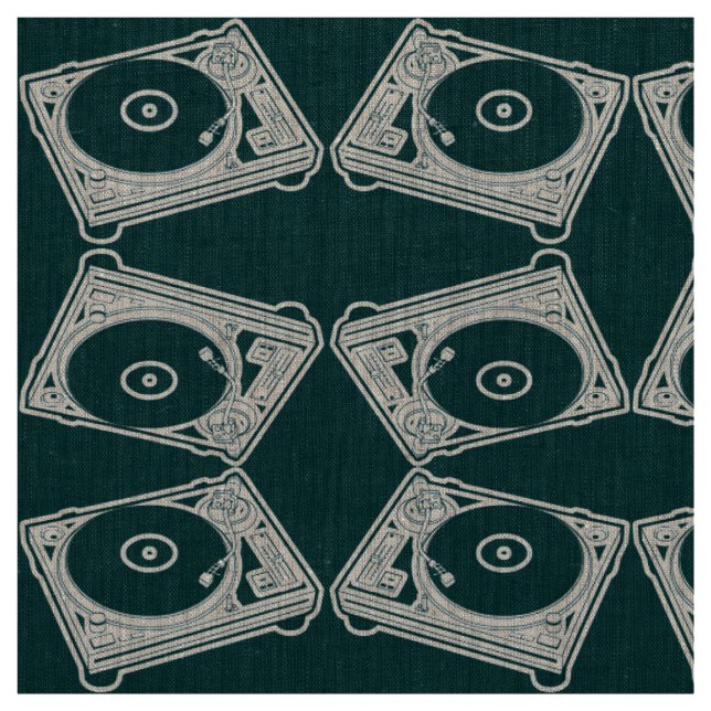 Old School Wax (Vinyl) Turntable Fabric (Swatch)