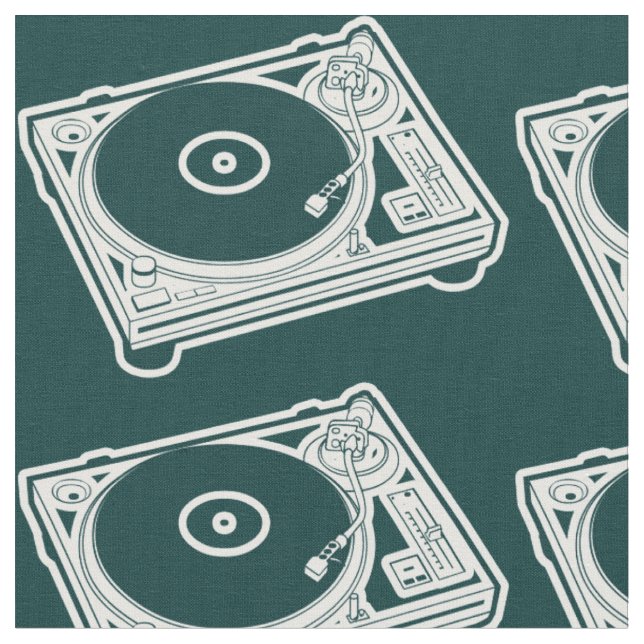 Old School Wax (Vinyl) Turntable Fabric (Close Up)