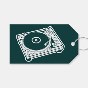 Old School Wax (Vinyl) Turntable Gift Tags