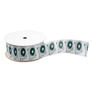 Old School Wax (Vinyl) Turntable Grosgrain Ribbon