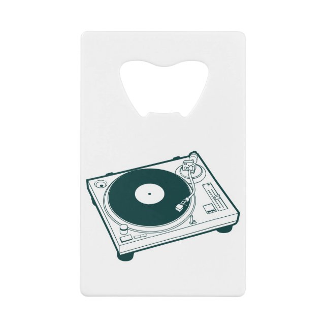 Old School Wax (Vinyl) Turntable Wallet Bottle Opener (Front)