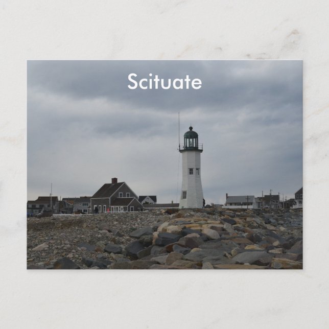 Old Scituate Lighthouse Postcard (Front)
