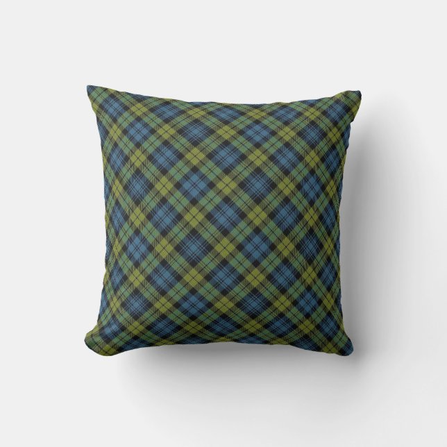 Old Scotland Campbell Tartan Throw Pillow (Front)