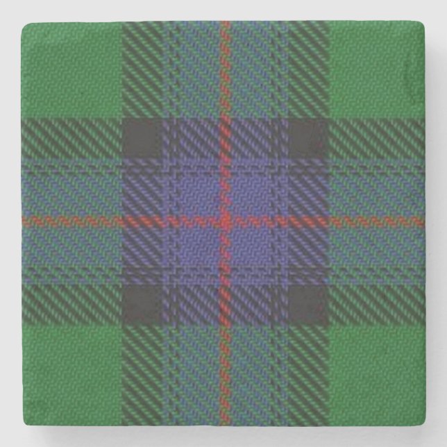 Old Scots Tavern Clan Armstrong Tartan Stone Coaster (Front)