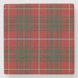 Old Scots Tavern Clan Bruce Tartan Stone Coaster