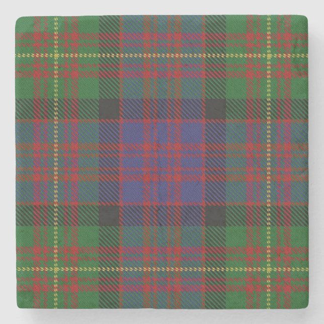 Old Scots Tavern Clan Carnegie Tartan Stone Coaster (Front)