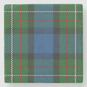 Old Scots Tavern Clan Fergusson Ferguson Tartan Stone Coaster