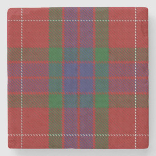 Old Scots Tavern Clan Fraser Tartan Stone Coaster