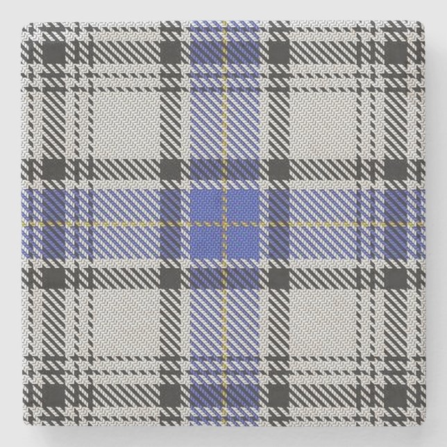 Old Scots Tavern Clan Hannay Tartan Stone Coaster (Front)