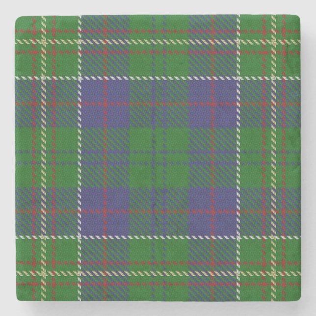 Old Scots Tavern Clan Hunter Tartan Stone Coaster (Front)