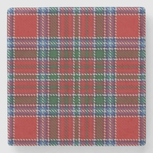 Old Scots Tavern Clan MacBean MacBain Tartan Stone Coaster