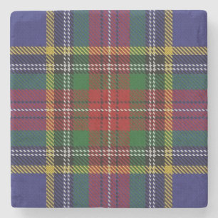 Old Scots Tavern Clan MacBeth Tartan Stone Coaster