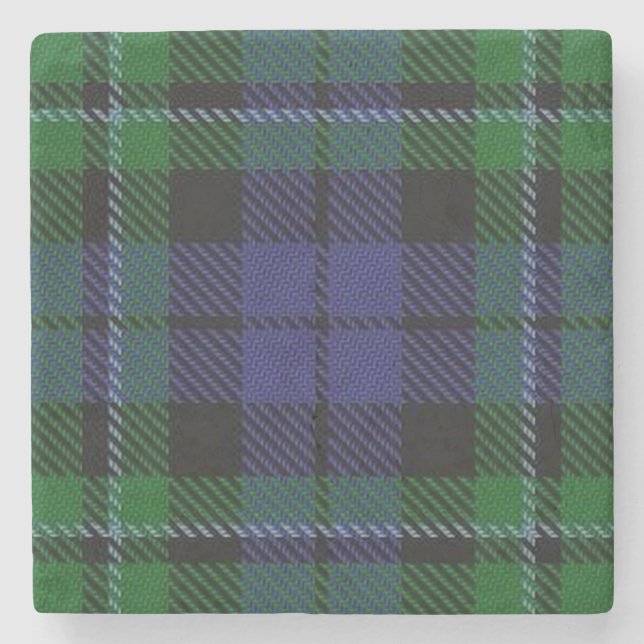 Old Scots Tavern Clan MacCallum Tartan Stone Coaster (Front)