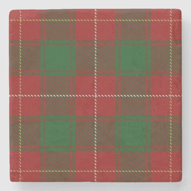 Old Scots Tavern Clan MacFie Tartan Stone Coaster (Front)