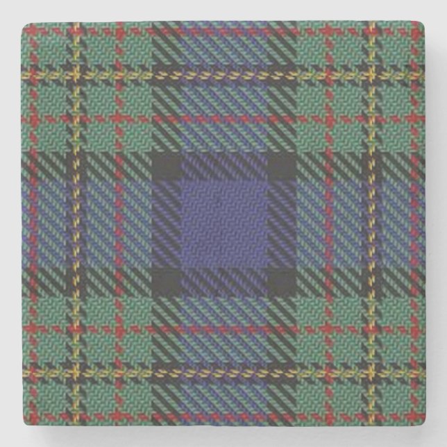 Old Scots Tavern Clan MacLaren Tartan Stone Coaster (Front)