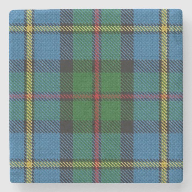 Old Scots Tavern Clan MacLeod of Harris Tartan Stone Coaster (Front)