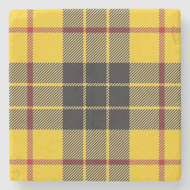 Old Scots Tavern Clan MacLeod Tartan Stone Coaster (Front)