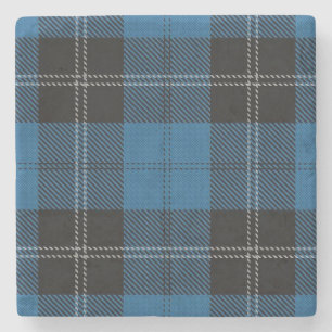 Old Scots Tavern Clan Ramsay Blue Hunting Tartan Stone Coaster