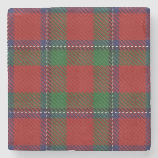 Old Scots Tavern Clan Sinclair Tartan Stone Coaster (Front)