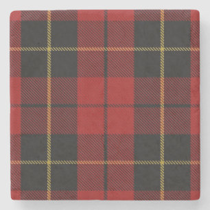 Old Scots Tavern Clan Wallace Tartan Stone Coaster