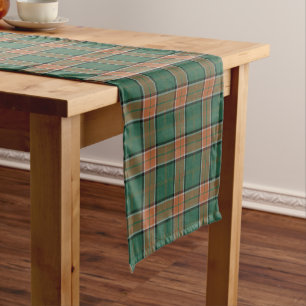 Old Scottish Clan Pollock Tartan Short Table Runner