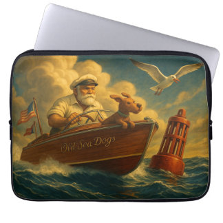 Old Sea Dogs: a sailor and his trusty canine  Laptop Sleeve