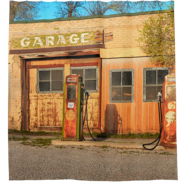 Old service station in rural Utah,  USA. vintage,  (Front)