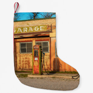 Old service station in rural Utah,  USA. vintage,  Small Christmas Stocking