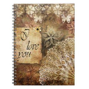 Old shabby paper notebook