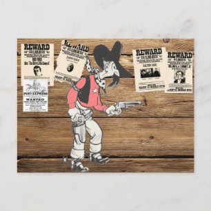 Old Sherrif With Gun Drawn Postcard