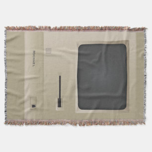 Old Shool Retro  PC Computer Throw Blanket
