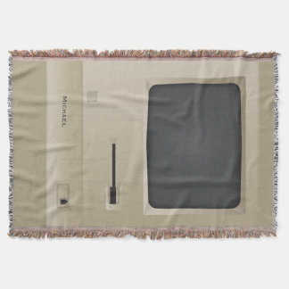 Old Shool Retro  PC Computer Throw Blanket