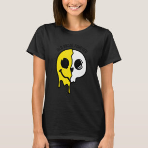 Old Skool Forever Skull Face Original Raver Raving T-Shirt