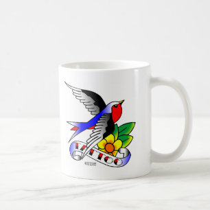Old Skool Tattoo Swallow Coffee Mug