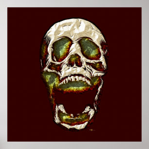 Old Skull Poster