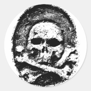 Old skull sticker