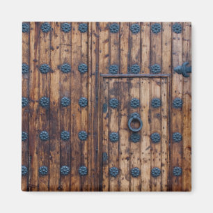 Old Small Door Within Large Doors Magnet