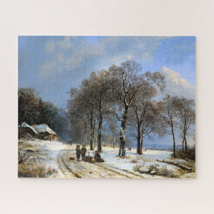 Old snow scene jigsaw puzzle