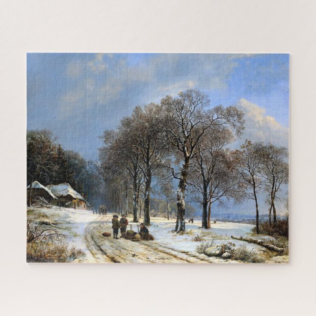 Old snow scene jigsaw puzzle (Horizontal)