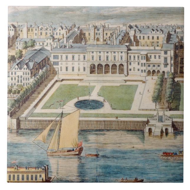 Old Somerset House on the Strand, engraved by Jean Tile (Front)