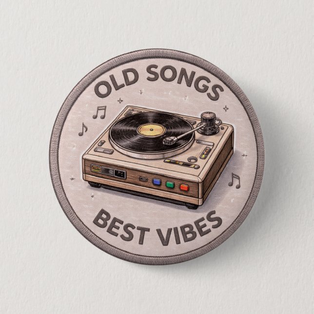 Old Songs 2 Inch Round Button (Front)