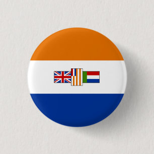 Old South African Flag - Oranje-blanje-blou 1 Inch Round Button