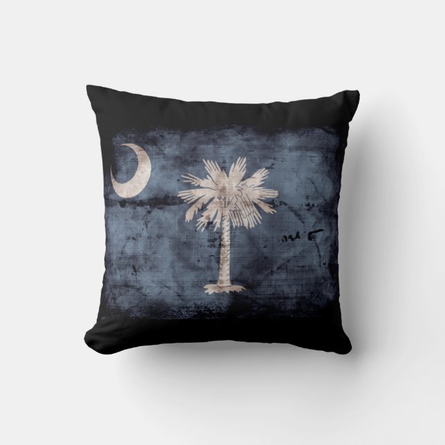 Old South Carolina Flag; Throw Pillow (Front)