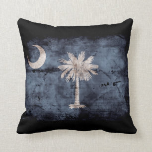 Old South Carolina Flag; Throw Pillow