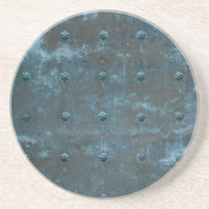 Old Spanish Copper Tarnished Metal Door Coaster