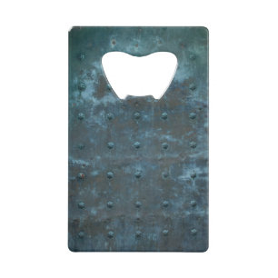 Old Spanish Copper Tarnished Metal Door Credit Card Bottle Opener