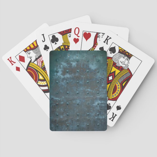 Old Spanish Copper Tarnished Metal Door Playing Cards (Back)